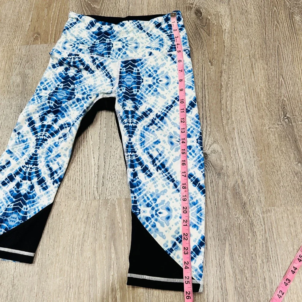Victoria's Secret VSX Sport Y2K Knockout Blue Tie Dye Mesh Crop Leggings Small